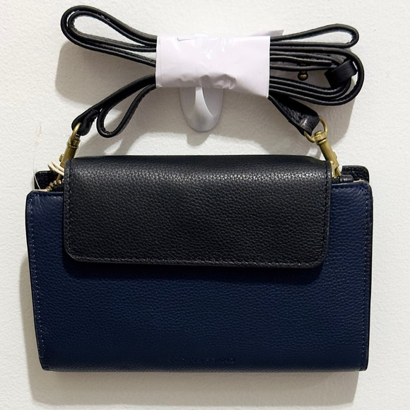 NWT: Lucky Brand - Women's Leather, Navy Blazer, Convertible, Azbi Crossbody Bag - Picture 1 of 9